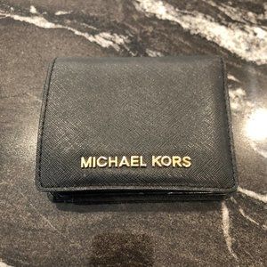 Michael Kors Black & Gold Bifold Wallet